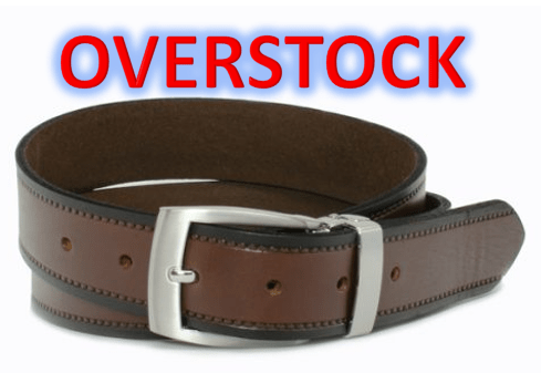 Leather Belt - Chestnut color leather belt with Nickel Plated