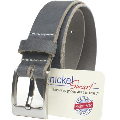 Nickel free square pin distressed belt