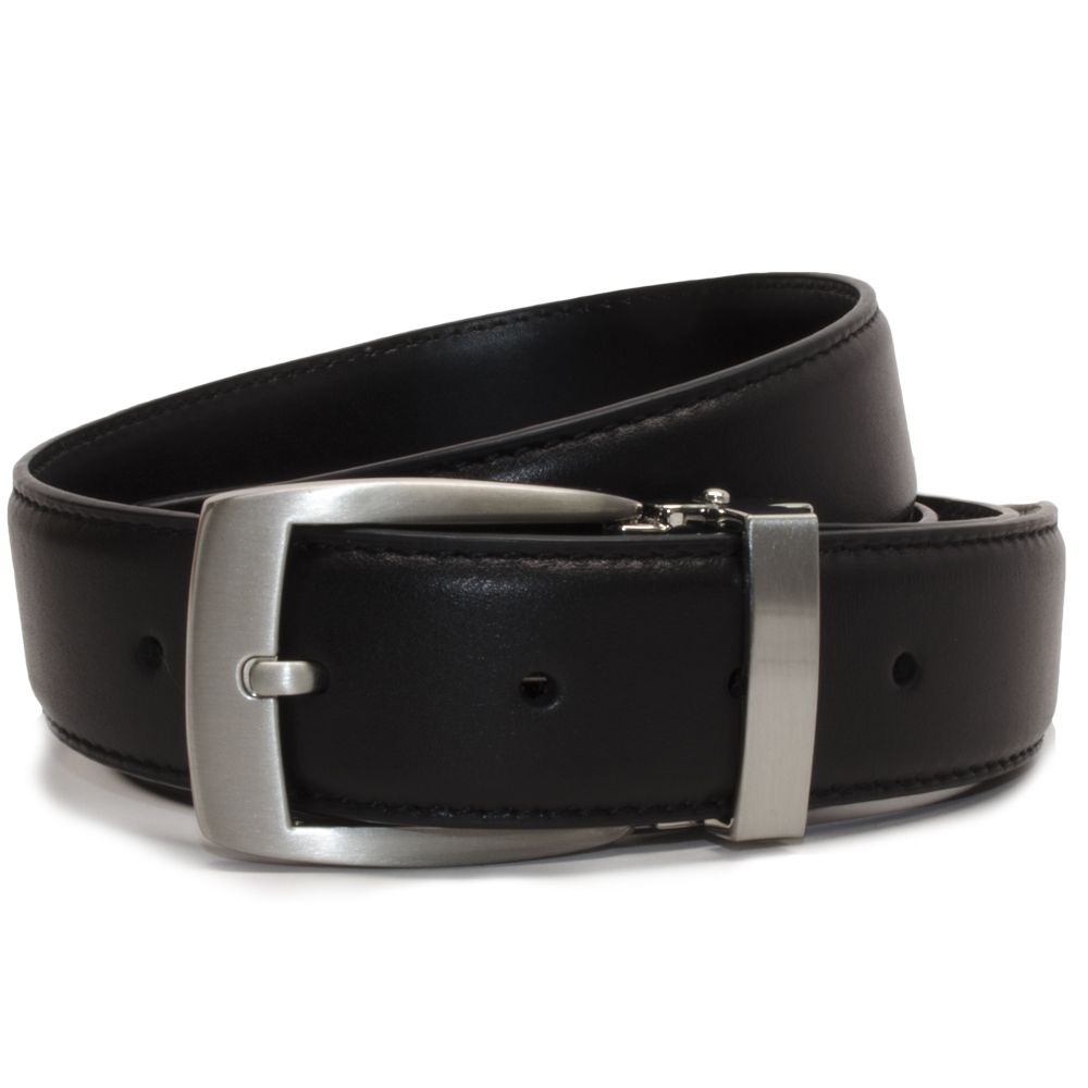 Nickel Smart™ Men's Black Leather Dress Belt - Allergy Canada